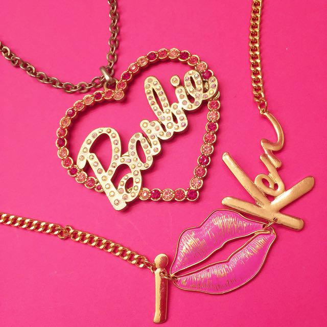 barbie logo necklace