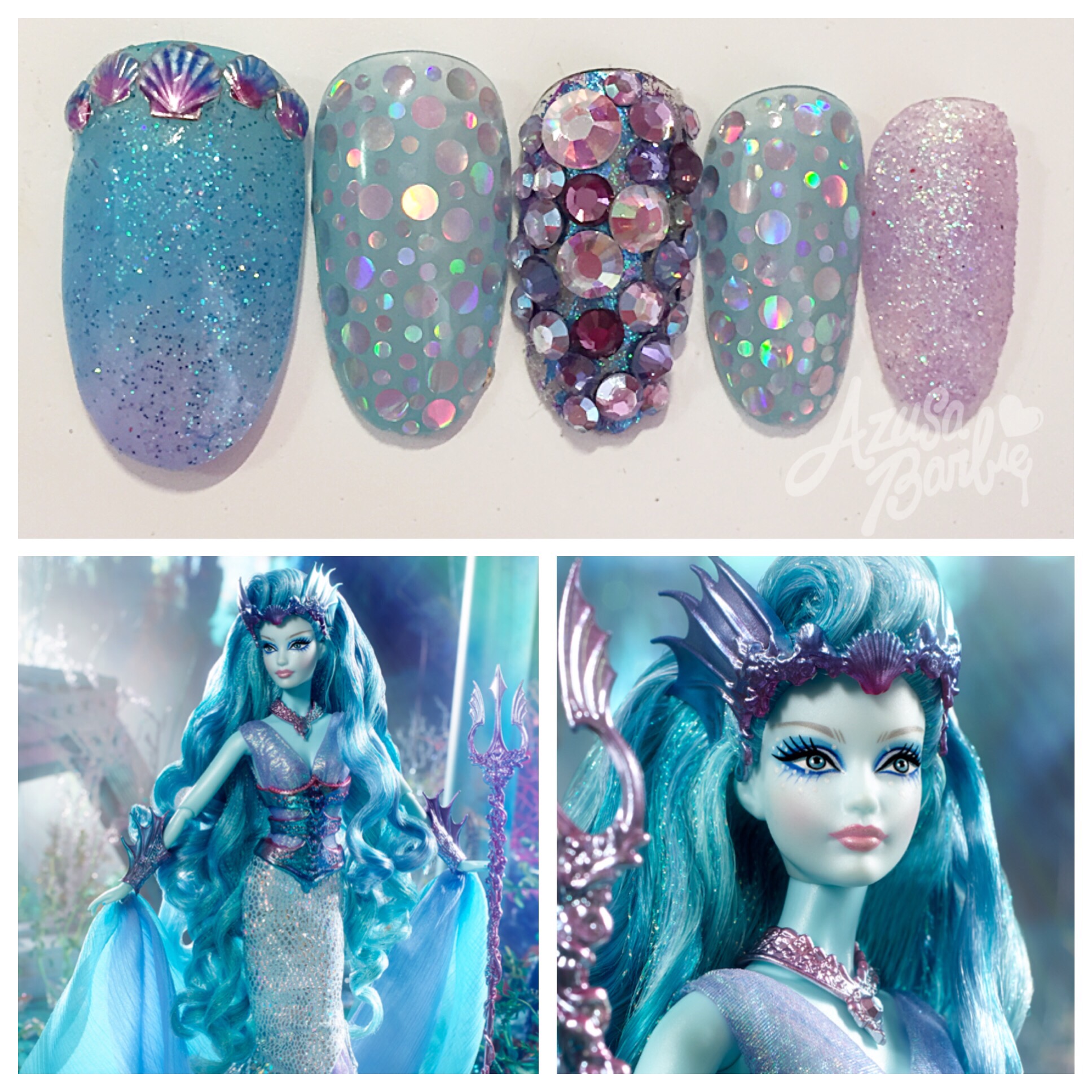 Azusa Barbie » Nails for Water Sprite Barbie® Doll♡